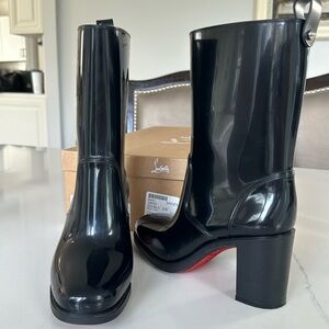 Christian Loubotin Rubber Rain Boots